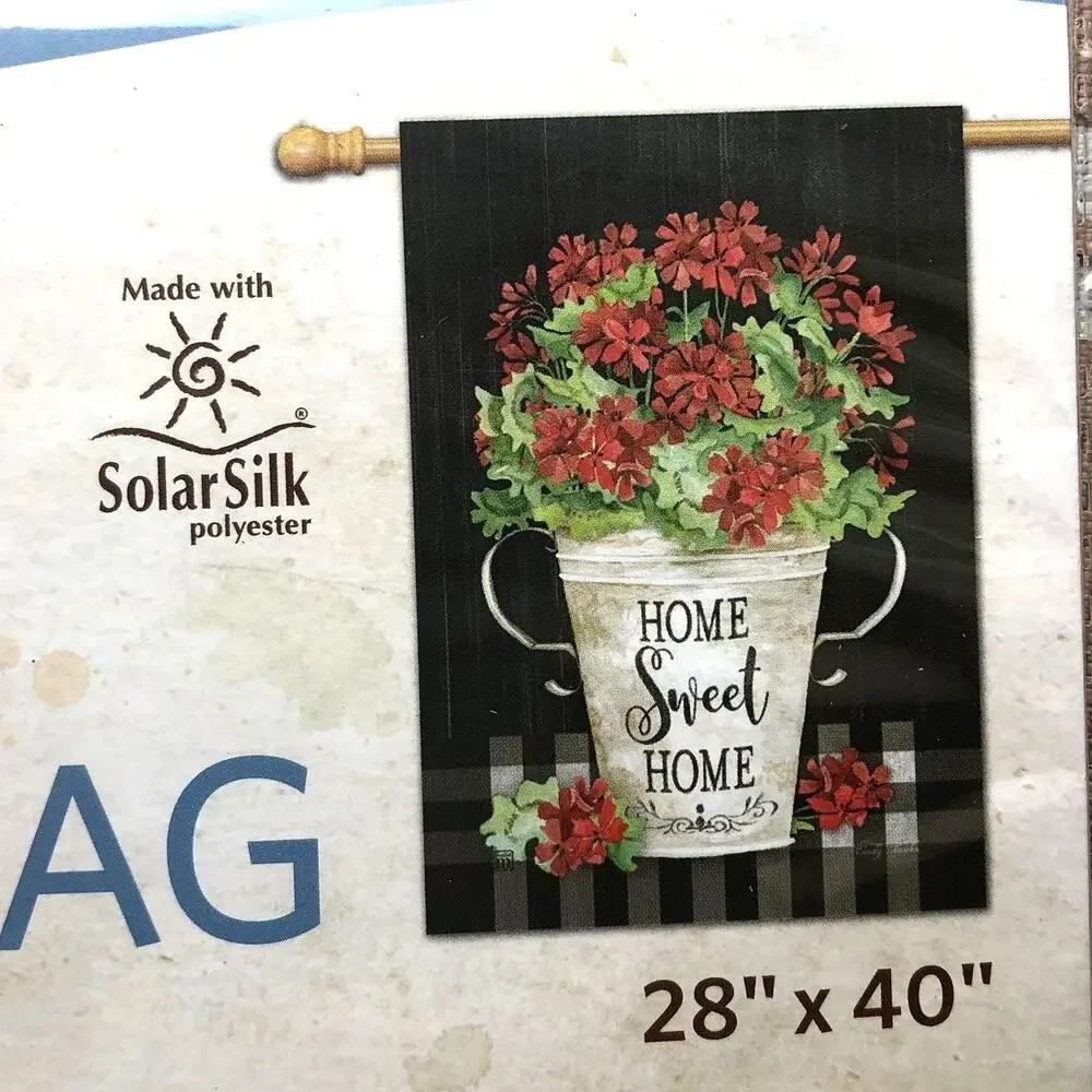 Breeze Art Solar Silk Outdoor Flag Home Sweet Home Garden